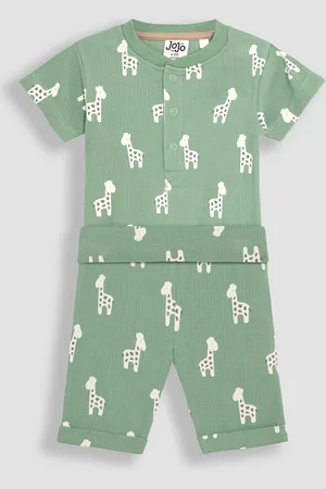 JoJo Maman Bébé 2-Piece Ribbed Bodysuit & Shorts Set8692 cm