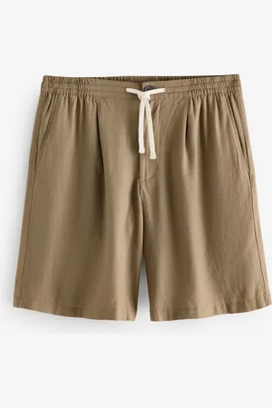Threadbare Loose Fit Linen Blend Pleated Shorts30 R