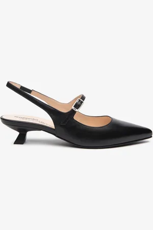 Nero Giardini Leather Slingback Kitten Heelseu37