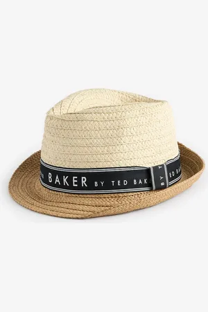 Ted Baker Boys Neutral Straw Trilby Hat98104 cm