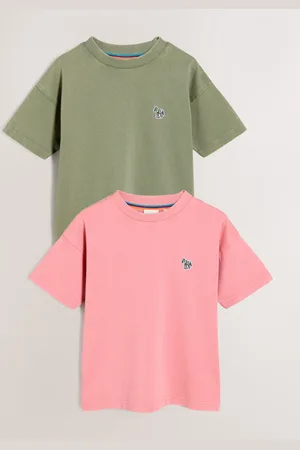 Paul Smith Boys Pink/Green Signature 100% Cotton T-Shirts Set140146 cm
