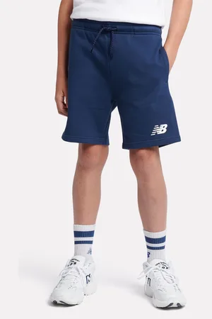 New Balance Boys 100% Cotton French Terry Stacked Logo Shorts10