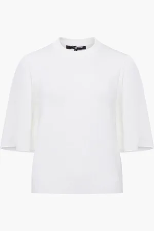 French Connection Sweter Krista z dzianiny z rozszerzanymi mankietami S