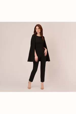 Adrianna Papell Knit Crepe Cape Jumpsuit46
