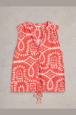 White Stuff 100% Organic Cotton Tulip Sleeveless ShirtEU 38 (UK 10)