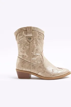 River Island Girls Metallic Western Bootsuk13eu32