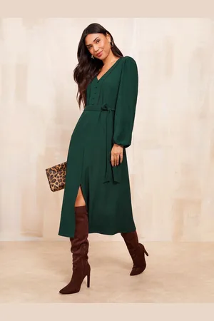 Friends Like These Ladder Trim Textured Midi Dress46
