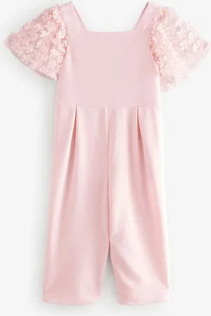 Ted Baker Pink 3D Flower Print Sleeve Detail Jumpsuit8 lat (128 cm)