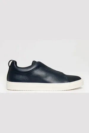 Threadbare Faux Leather Elastic Lace Slip On Trainersuk11eu45