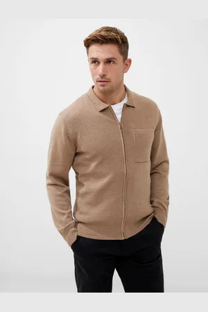 French Connection Milano Knitted Zip Through JumperM