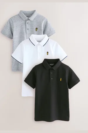 Next Short Sleeve Polo Shirts 3 Pack (3-16yrs)4 lat (104 cm)