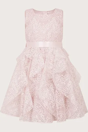 Monsoon Illena Lace Print Ruffle Dress10 lat (140 cm)