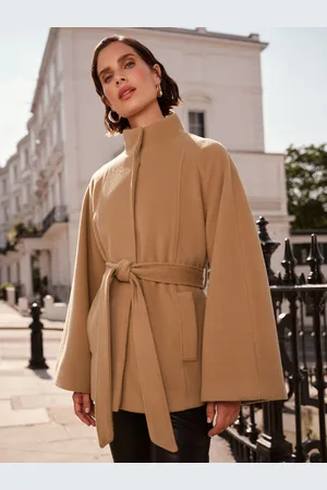 Love & Roses Belted Cape Coat36