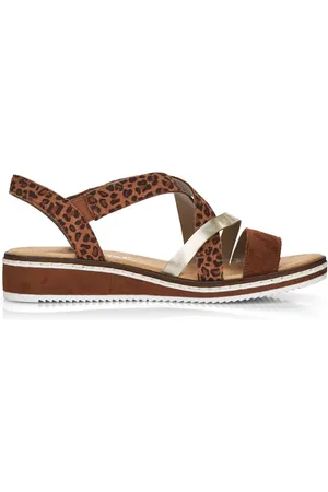 Rieker Womens Brown Sandals Hook And Loopeu38
