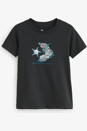 Converse Nature Star Chevron Graphic Print 100% Cotton T-ShirtXL