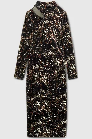 Reiss Sonya Cut Out Abstract Print Velvet Dress38