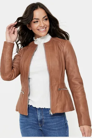 Urban Code Collarless Leather Jacket46