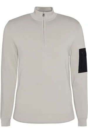Barbour Mink Blades 100% Cotton Half Zip JumperL