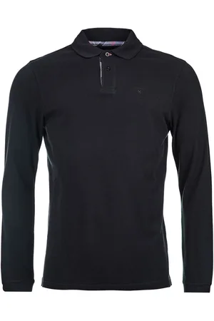 Barbour 100% Cotton Essential Long Sleeve Sports Polo ShirtM