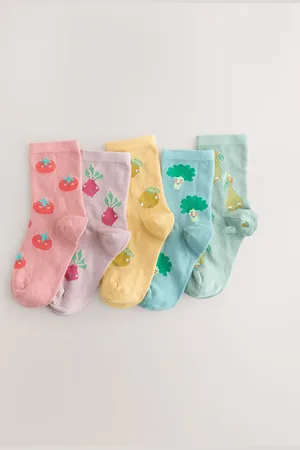 Next 5 Pack Cotton Rich Fruit and Vegetable Ankle Socks6-8.5 Jnr