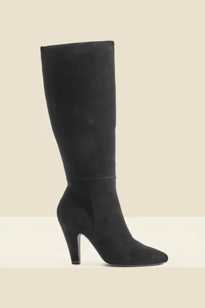 Sosandar Suede Knee High Heeled BootsEU 36 (UK 3)