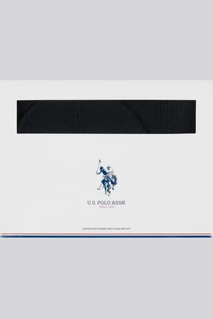 U.S. Polo Assn. U. S. Polo Assn. Mens Luxury Rib Knit Beanie And Scarf Box SetJeden