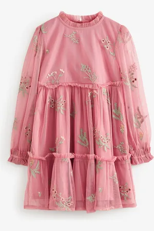 Laura Ashley Embroidered Mesh Dress12