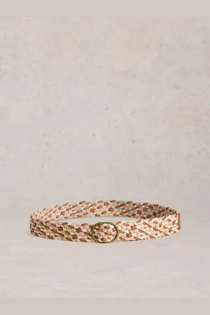 White Stuff Leather Weave BeltS-M