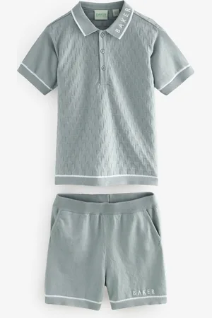 Ted Baker Knitted Textured Polo Shirt and Shorts Set8086 cm