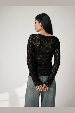Next Slash Neck Long Sleeve Lace Top40