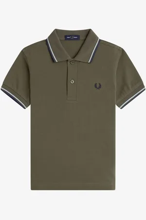 Fred Perry Kids Green 100% Cotton Twin Tipped Polo Shirt4
