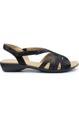 Hotter Wide Fit Flare Touch-Fastening Sandals5 EU 38