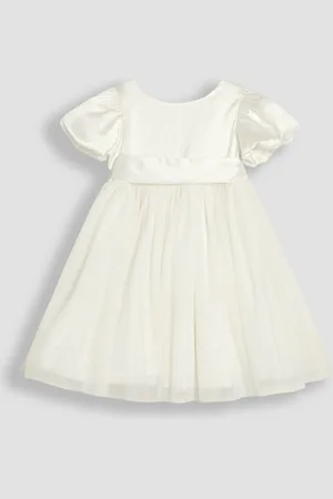 JoJo Maman Bébé Balloon Sleeve Satin Sash Flower Girl Dress8692 cm