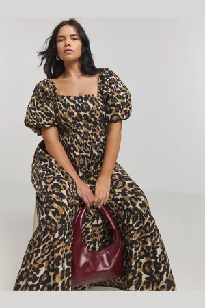 Simply Be Leopard Print Poplin 100% Cotton Maxi Dress54