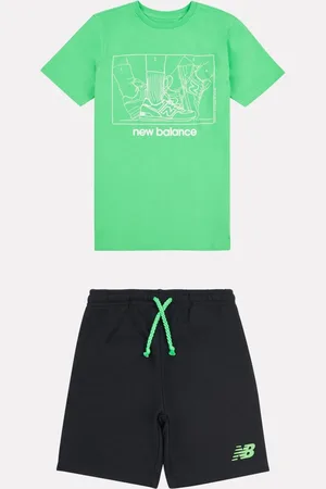 New Balance Kids 574 In the Motion Graphic 100% Cotton T-Shirt And Short Set166168 cm