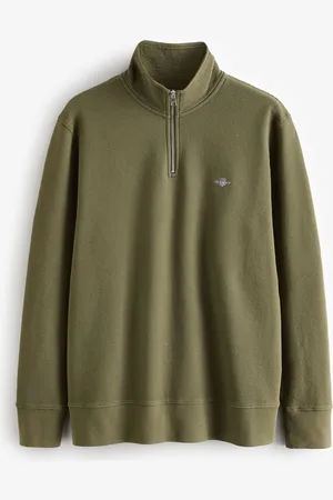 GANT Textured 100% Cotton Half Zip JumperXL