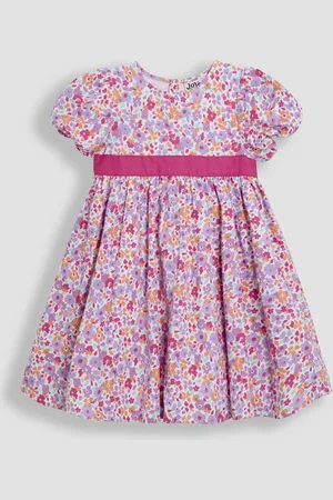 JoJo Maman Bébé Floral Puff Sleeve Party Dress9298 cm