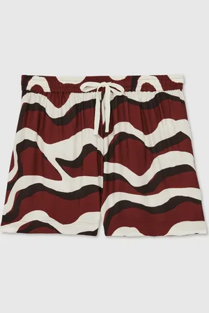 Reiss Wave-Print Drawstring Shorts38