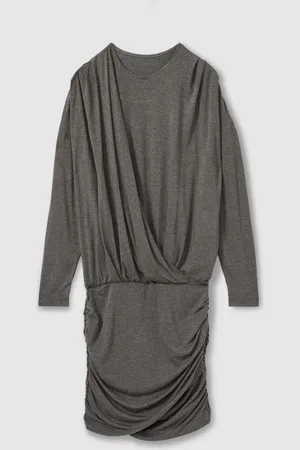 Reiss Xia Jersey Ruched Blouson Sleeve Mini Dress32