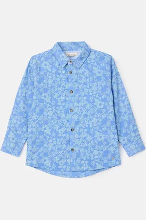 Angel & Rocket Faes Chambray Floral Printed 100% Cotton Shirt4 lat (104 cm)
