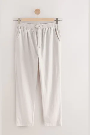 Next Linen Cotton Elasticated Waist Drawstring Trousers38XL