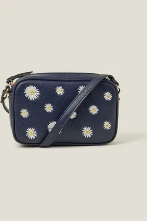 Accessorize Double Zip Leather Cross-Body BagJeden