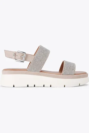 Kurt Geiger Silver Chrome Daisy Gem Sandalseu38