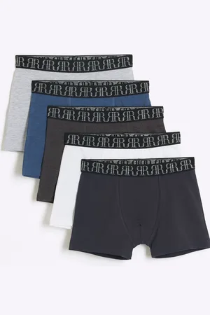 River Island Boys Marl 100% Cotton Boxers 5 Pack15