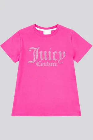 Juicy Couture Girls Fitted Diamante 100% Cotton T-Shirt7