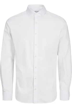 JACK & JONES Stretch Long Sleeve White Shirt10 lat (140 cm)