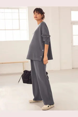 Next Maternity Soft Touch Wide Leg JoggersL