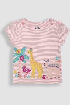 JoJo Maman Bébé Print Appliqué 100% Cotton T-Shirt116122 cm