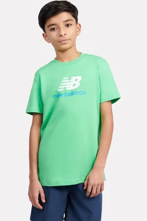 New Balance Kids Jersey Stacked 100% Cotton Logo T-Shirt122128 cm