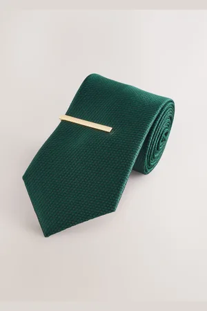 Next Textured Tie with Tie Cliponesize